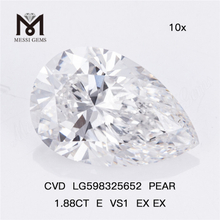 1.88CT E VS1 EX EX PEAR Diamantes de laboratorio Pureza y brillo inigualables CVD LG598325652 丨Messigems