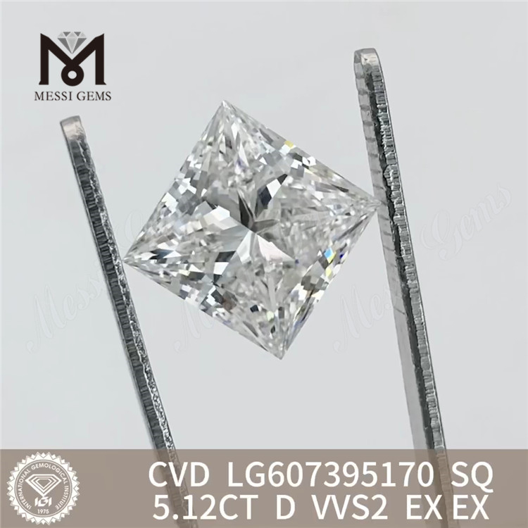 5.12CT D SQ VVS2 porcelana de diamante cultivada en laboratorio CVD IGI LG607395170