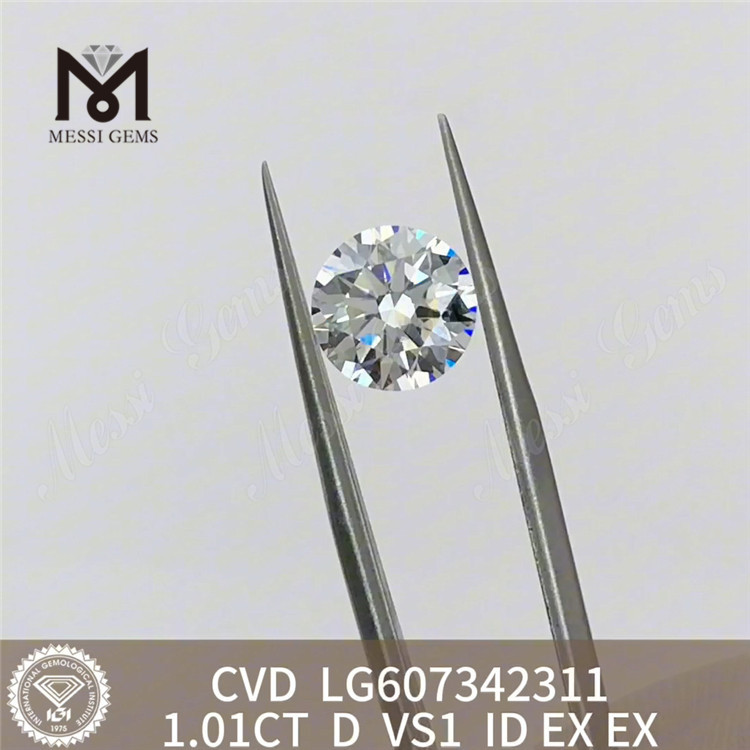 1.01CT D VS1 Diamante CVD Lujo cultivado en laboratorio 丨Messigems LG607342311 