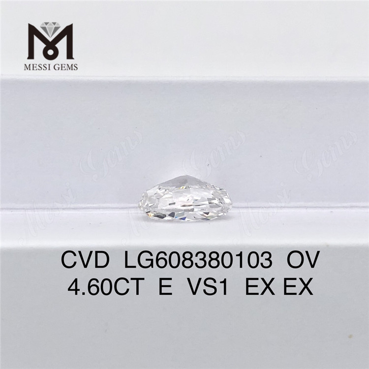 Diamante certificado IGI de 4,6 quilates E VS1 OV CVD diamante Perfección óptica丨Messigems LG608380103