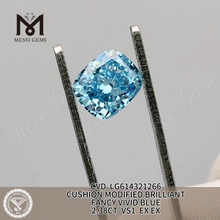 2.38CT VS1 COJÍN FANCY VIVID BLUE Diamantes certificados cultivados en laboratorio igi 丨Messigems CVD LG614321266