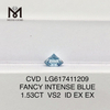 1.53CT VS2 ID FANCY INTENSE BLUE Diamantes de laboratorio con certificación IGI 丨Messigems CVD LG617411209