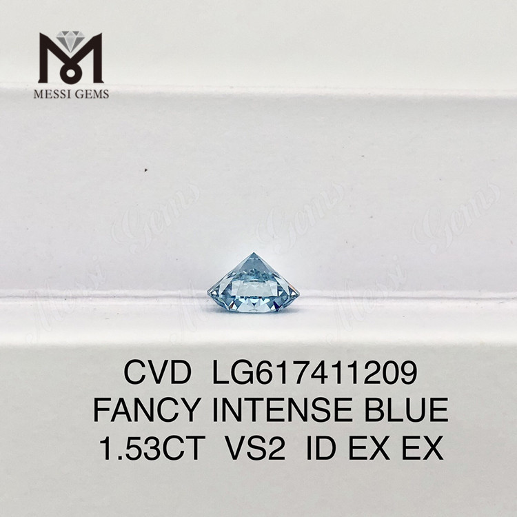 1.53CT VS2 ID FANCY INTENSE BLUE Diamantes de laboratorio con certificación IGI 丨Messigems CVD LG617411209