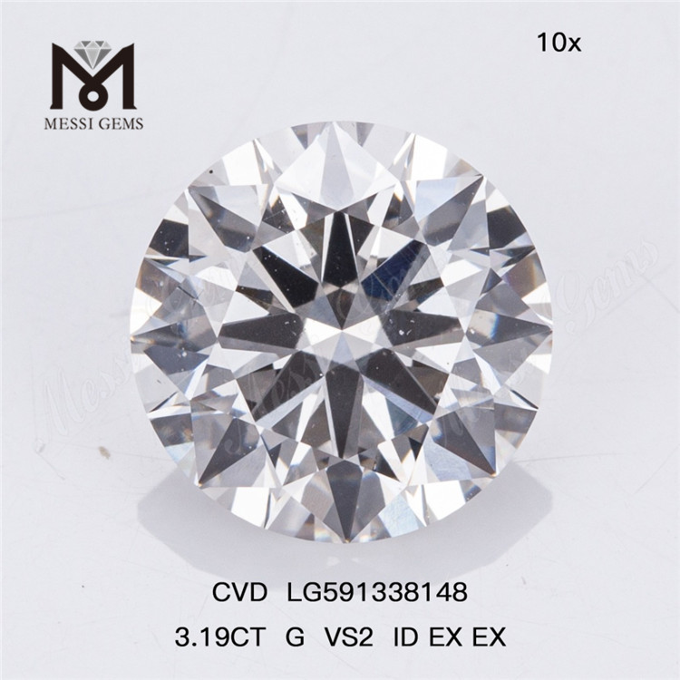 3.19CT G VS2 ID EX EX Crea tu obra maestra con diamantes hechos en laboratorio CVD LG591338148丨Messigems
