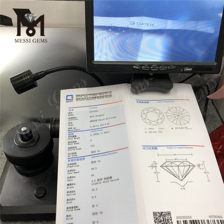 1.00CT F VS2 Auténticos diamantes naturales Elegancia en su máxima expresión S547636 丨Messigems