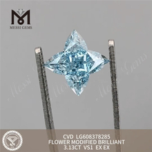 3.13ct VS1 Blue Flower Lab hecho Diamond CVD LG608378285