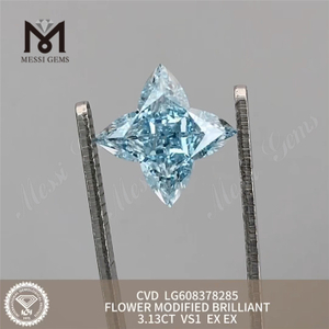 3.13ct VS1 Blue Flower Lab hecho Diamond CVD LG608378285