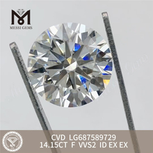14.15ct Round Lab Diamond F VVS2 ID CVD LG687589729 
