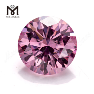 Messi Gems precio al por mayor fabricación de piedras preciosas sueltas corte a máquina juego de color o fuego 0,5 quilates 1 quilate moissanita rosa redonda