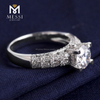 Anillo de boda de oro blanco de 1 quilate moissanite oro moda