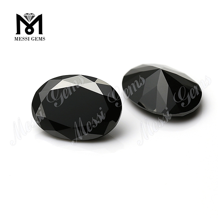 7*9 forma ovalada piedra preciosa suelta de alta calidad circonita cúbica negra