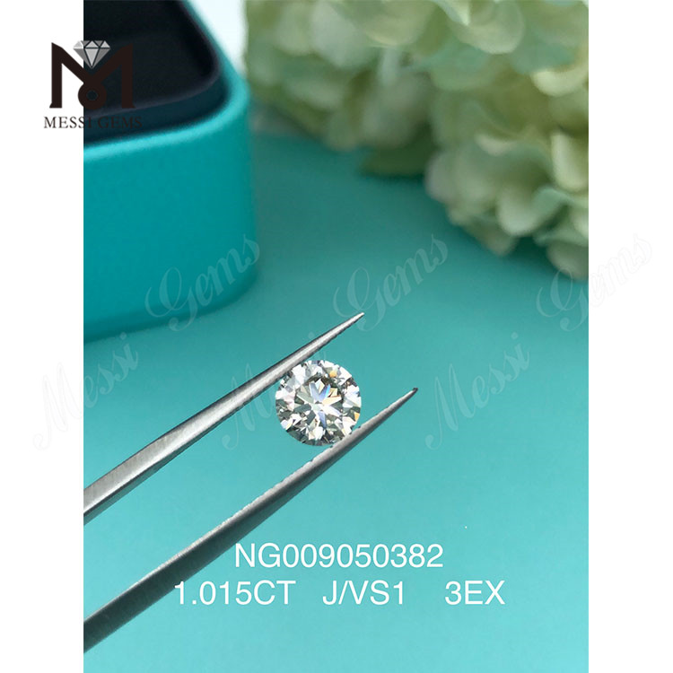 RD EX Cut Lab diamantes 1.015ct J Grado de color VS1