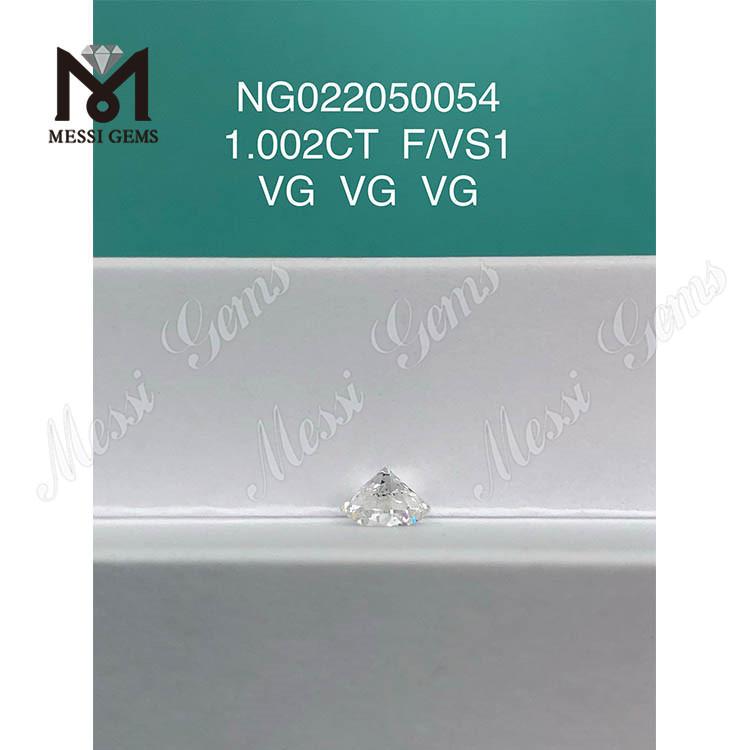 1.002ct redondo F Piedra preciosa suelta Diamante sintético VS1