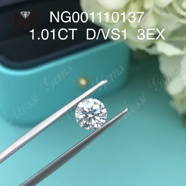 1.01ct VS1 D EX REDONDO BRILLANTE mejores diamantes cultivados en laboratorio en línea