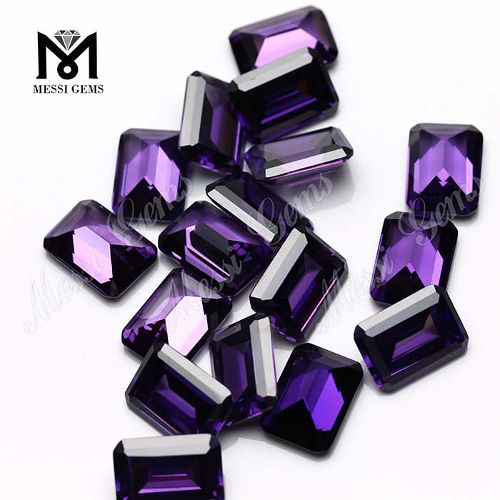 13*18 amatista gemas sueltas zirconia cúbica talla esmeralda