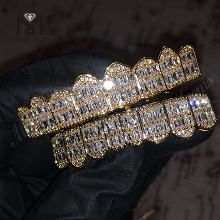 Moissanite Hip Hop Dientes Grillz 18k Grillz Dientes a la venta