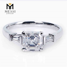 Anillo de bodas de 18 quilates de moissanite con ajuste de 4 puntas para mujer