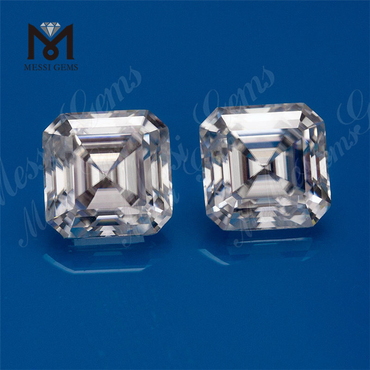 China Piedras sueltas Fabricante 7x7mm DEF White Asscher Cut Moissanite suelto para la venta