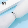 Messi Gems vende al por mayor 1 quilate DEF moissanite diamante boda delicado anillo de plata de ley 925