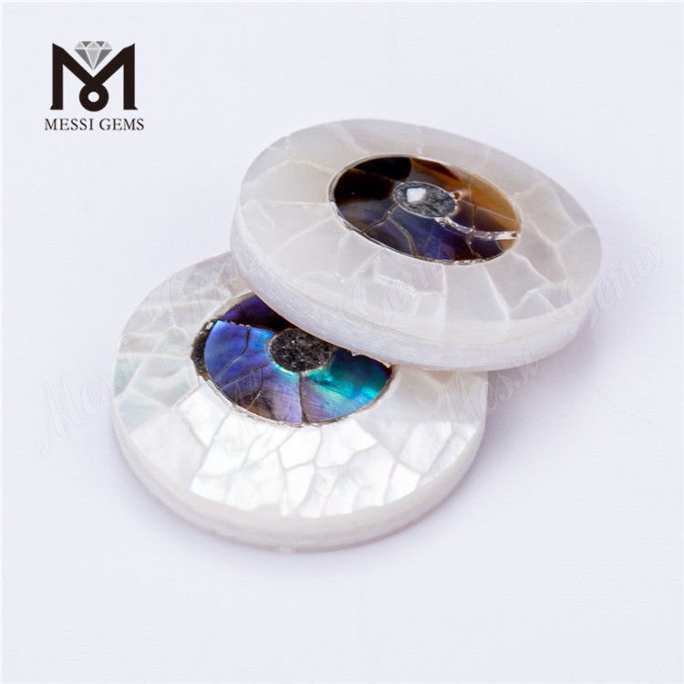 Concha de ojo de forma redonda de 4 mm-30 mm nácar