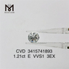 1.21ct VVS laboratorio diamante precio de fábrica E 3EX cvd diamante a la venta