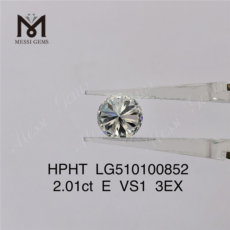 2.01CT E VVS HPHT diamantes RD Cut laboratorio diamantes precio de fábrica