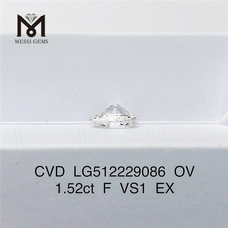 1.52ct F vs cvd diamante cvd precio barato de diamante de laboratorio suelto