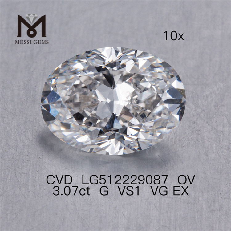 3.07ct G vs cvd lad diamond 3ct oval lab diamond IGI