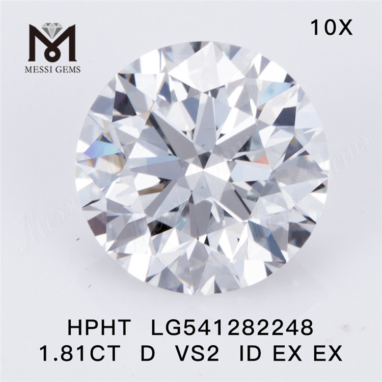 1.81ct D VS2 IDEAL Precio de fabricante de diamantes redondos cultivados en laboratorio