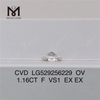 1.16ct Mejor diamante de laboratorio suelto F VS1 OVAL Diamantes cultivados en laboratorio CVD