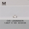1.05ct H VS Diamante hecho por el hombre barato Ronnd Mejor diamante de laboratorio suelto CVD