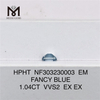 1.04CT FANCY BLUE VVS2 EX EX EM diamantes creados en laboratorio al por mayor HPHT NF303230003