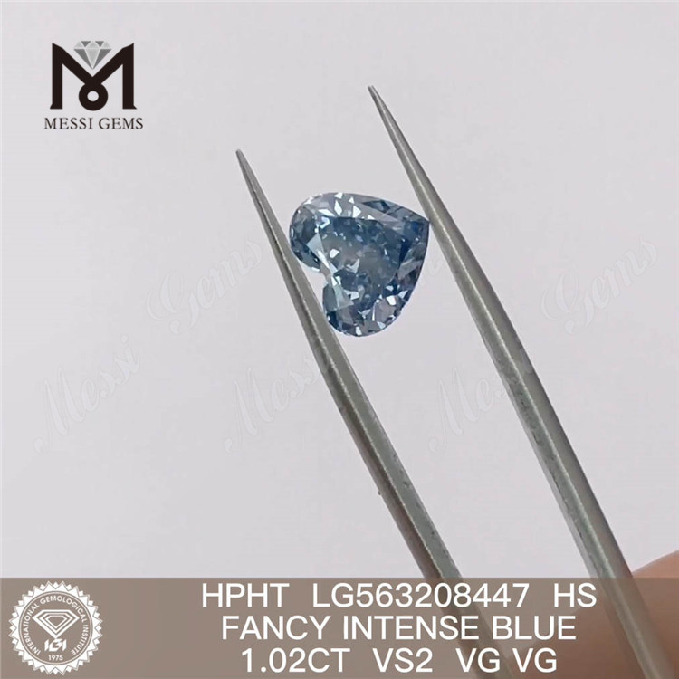 1.02CT HS FANCY AZUL INTENSO VS2 VG VG diamante cultivado en laboratorio HPHT LG563208447