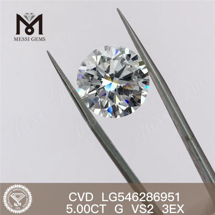 5ct G vs2 3EX laboratorio cultivado Diamante de 5 quilates certificado IGI precio de fábrica