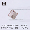 1.53CT FVPINK VS2 SQ diamante de laboratorio al por mayor CVD LG380994583