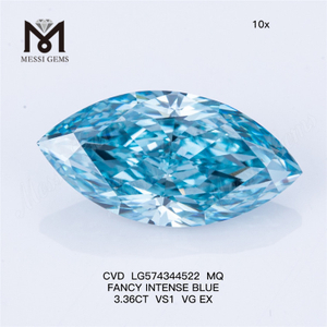 3.36CT VS1 VG EX 3ct MQ FANCY INTENSE BLUE diamantes azules cultivados en laboratorio precio CVD LG574344522