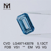 5.13CT FANCY AZUL PROFUNDO VS1 EM VG VG diamante de laboratorio CVD LG497143078