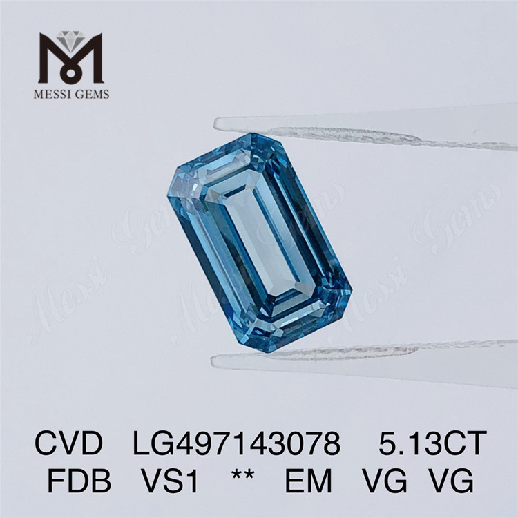 5.13CT FANCY AZUL PROFUNDO VS1 EM VG VG diamante de laboratorio CVD LG497143078