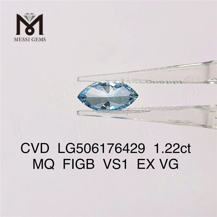 Diamante sintético azul de 1,22 ct VS1 Diamante de laboratorio IGI