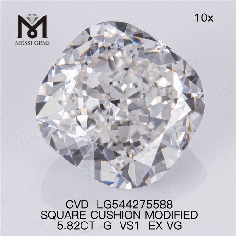5.82CT G VS1 blanco suelto laboratorio diamante cvd suelto cvd laboratorio creado diamantes para la venta