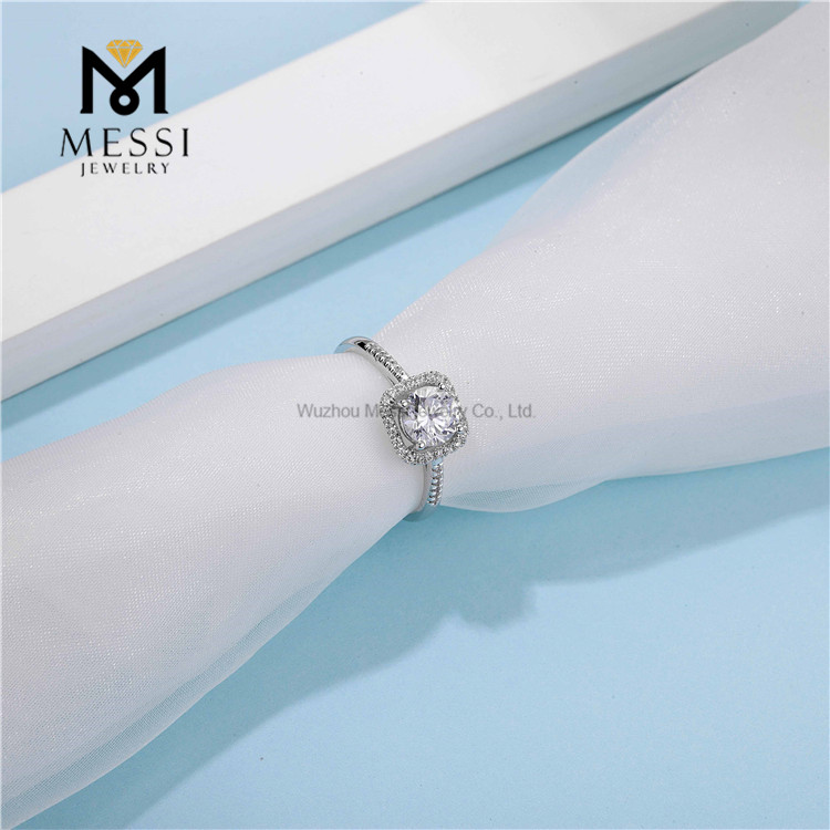 Anillo de plata de ley 925 para mujer, anillos de diamantes de moissanita a la moda de alta calidad, envío gratis