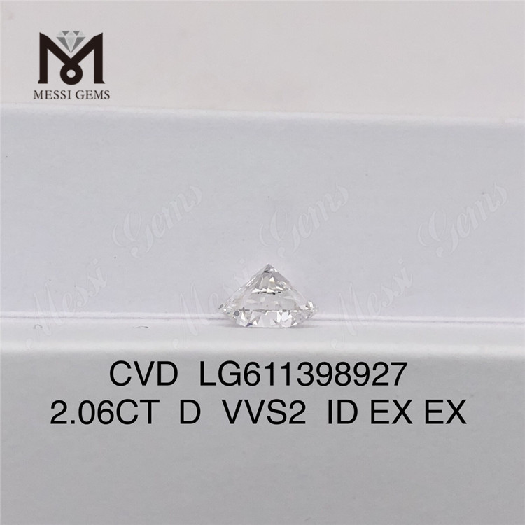 2.06CT D VVS2 ID Compre diamantes de laboratorio sueltos Calidad certificada IGI 丨Messigems LG611398927
