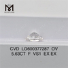 5.63CT F VS1 Oval IGI Compre diamantes creados en laboratorio en línea Brillo más allá de la imaginación 丨Messigems LG600377287