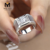 Alianzas de boda para chicos con diamantes cultivados en laboratorio de 8,6 g en oro blanco de 18 quilates Su pareja con estilo para toda la vida
