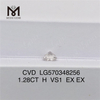 Diamantes de grado igi de 1,28 quilates H VS1 Brillo en calidad VS 丨Messigems LG570348256 