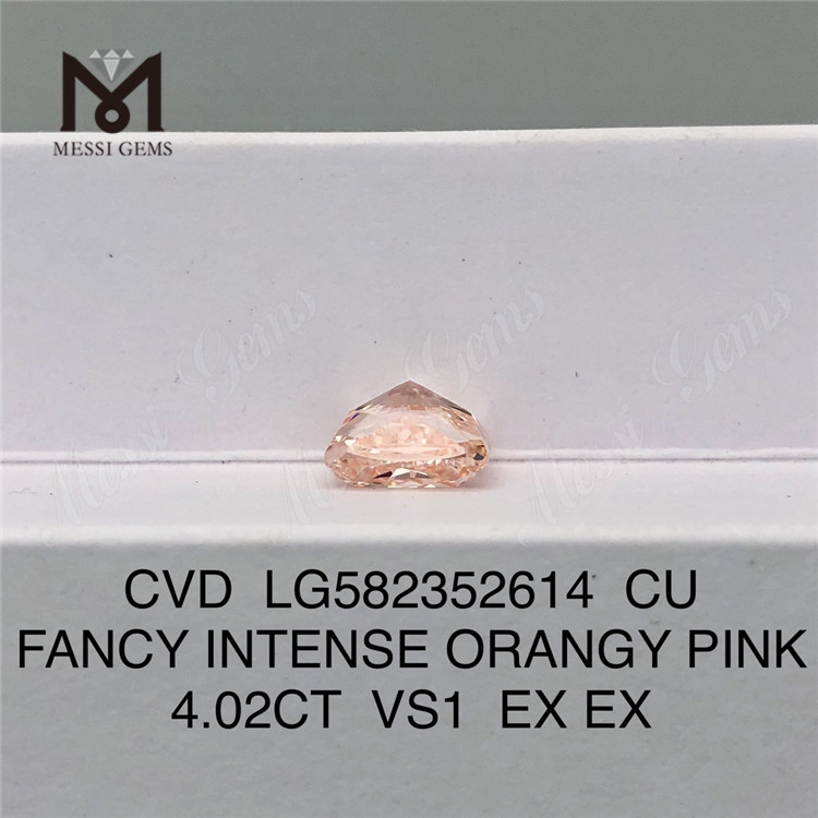 4.02CT VS1 EX EX CU FANCY INTENSE ORANGY Rosa CVD Diamantes a la venta LG582352614