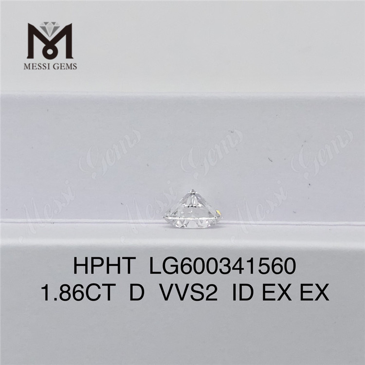 1.86CT D VVS2 ID Diamantes tratados con Hpht LG600341560 Elecciones ecológicas 丨Messigems