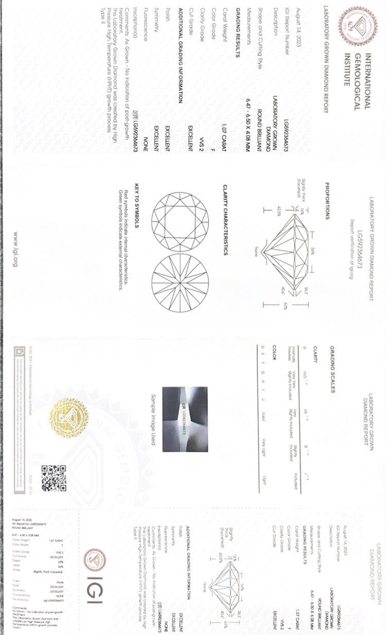 Diamantes hpht cultivados en laboratorio a la venta