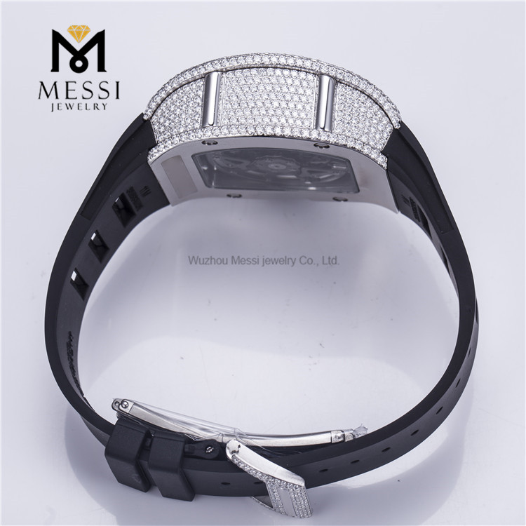Probador de pase de reloj Moissanite barato hecho a mano personalizado D VVS