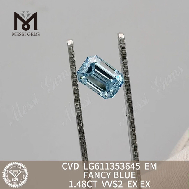 1.48CT VVS2 EM FANCY BLUE CVD diamante en línea LG611353645 丨Messigems 